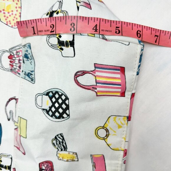 Handbag Print Canvas Tote Bag With Dual Straps and Spacious Interior 14x14x6 - Picture 9 of 9